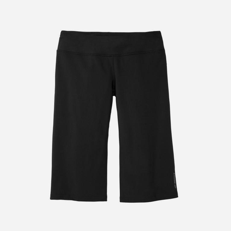 Brooks Venture Capri NZ - Women's Running Shorts - Black (69540-HJDW)